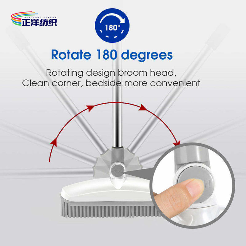 Stainless Steel Small Broom Dustpan Set Combo TPR Bristle Rotatable