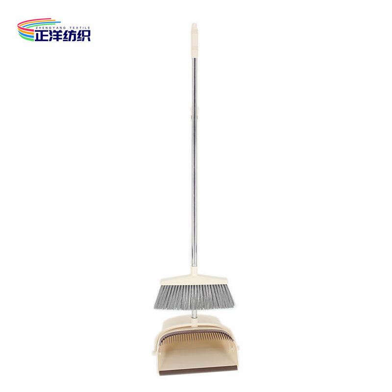 Windproof Standing Broom And Dustpan Set Stainless Steel And PP Material