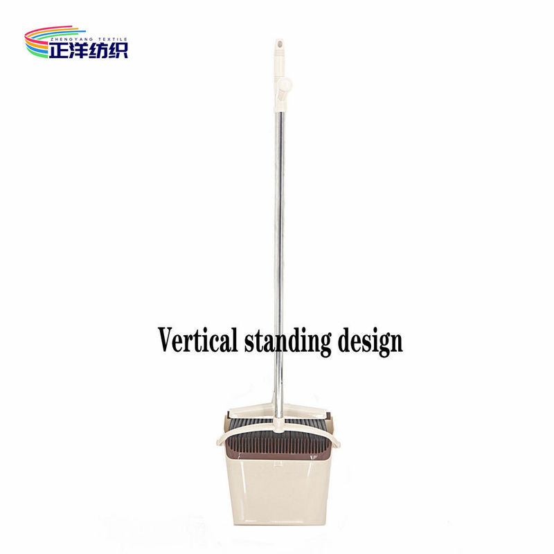Windproof Standing Broom And Dustpan Set Stainless Steel And PP Material