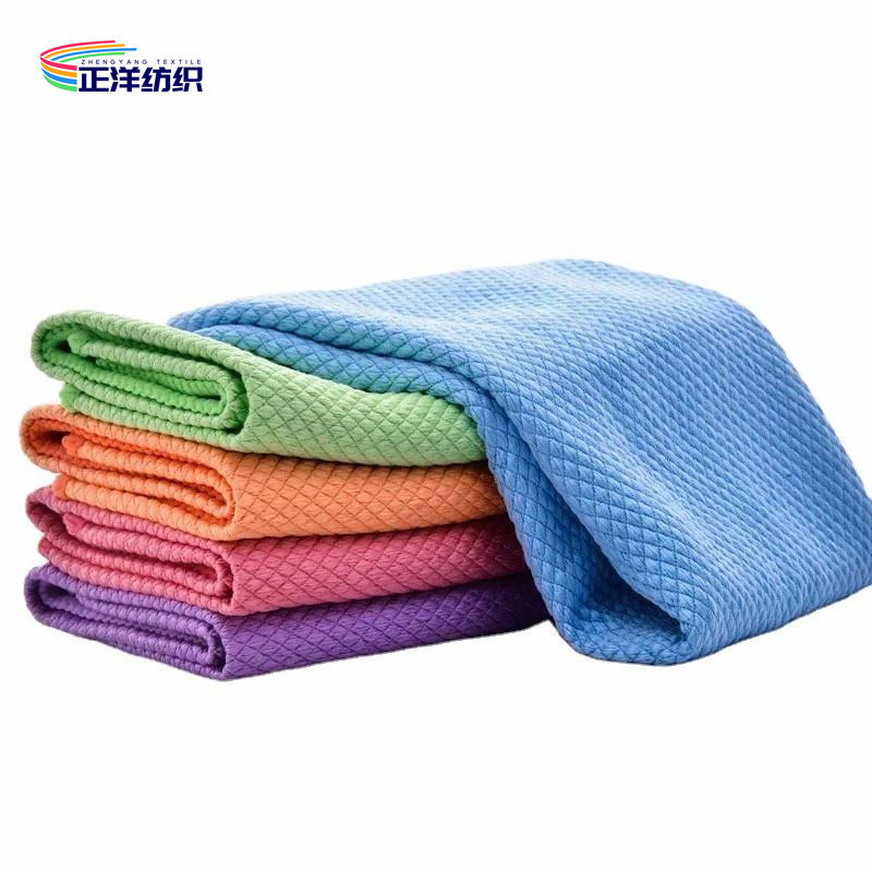 30x40cm 280GSM Shiny French Terry Cloth Window Glass Cleaning Car Polishing Cloth