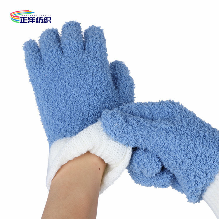 Fluffy Car Detailing Tools 15x25cm Soft Microfiber Finger Glove Elastic Tape Sleeve