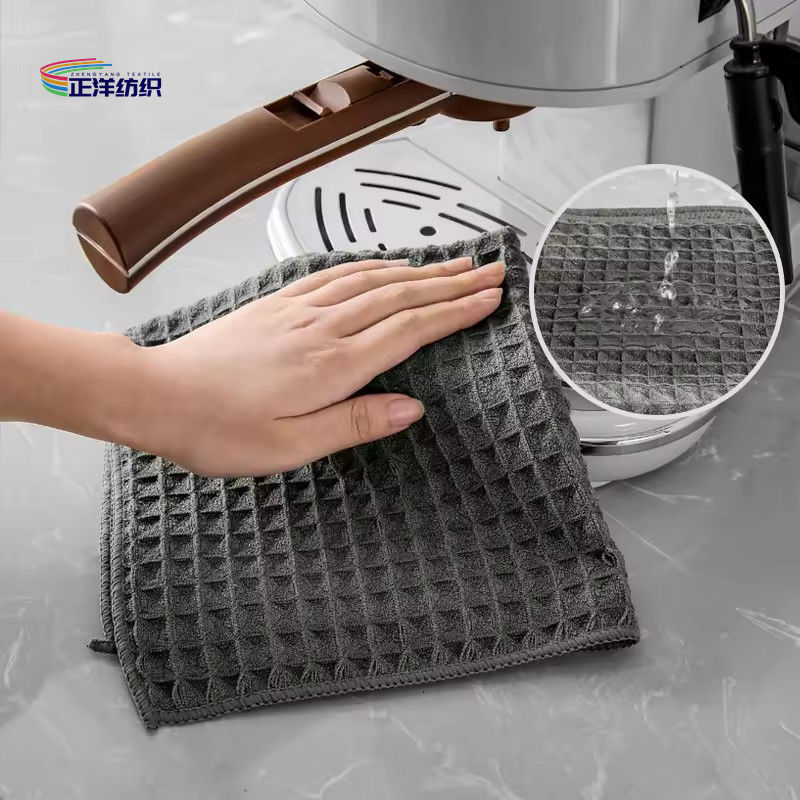Reusable Cleaning Cloth 40x40cm 300gsm Weave Cloth Microfiber Fancy Porcelain Wipe Rag