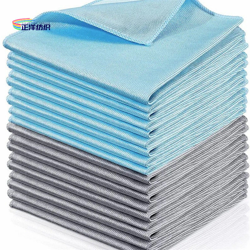Microfiber Cleaning Cloth 40x40cm 320gsm Shiny Glass Cloth Mirror Surface Wiping Polishing Cloth