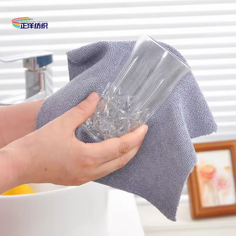 Custom Logo and Packing Multi-Purpose Absorbent Tear-Off Edgeless Microfibre Towel Roll Rag Kitchen Microfiber Cleaning