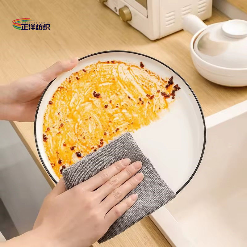 Custom Logo and Packing Multi-Purpose Absorbent Tear-Off Edgeless Microfibre Towel Roll Rag Kitchen Microfiber Cleaning